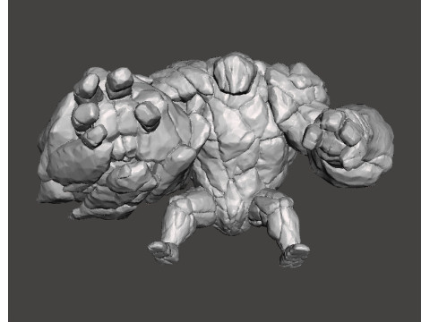 ROCK GUARDIAN MINIATURE MODEL FIGURE FOR FANTASY GAMES RPG DND 3D 打印模型