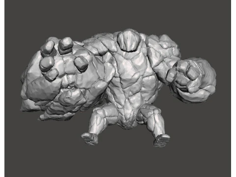 ROCK GUARDIAN MINIATURE MODEL FIGURE FOR FANTASY GAMES RPG DND 3D Print Model