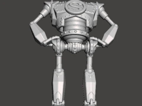 RPG DND OYUNLARI İ&Ccedil;İN DEMİR DEV MEK ROBOT MİNYAT&Uuml;R MODELİ 3D Baskı Modeli