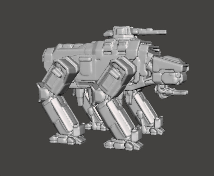 6MM SCALE AUTOMATON FACTORY WALKER MINIATURE MODELS FOR SCIFI GAMES 3D 프린트 모델 .c4d .max .obj .3ds .fbx .stl .blend 