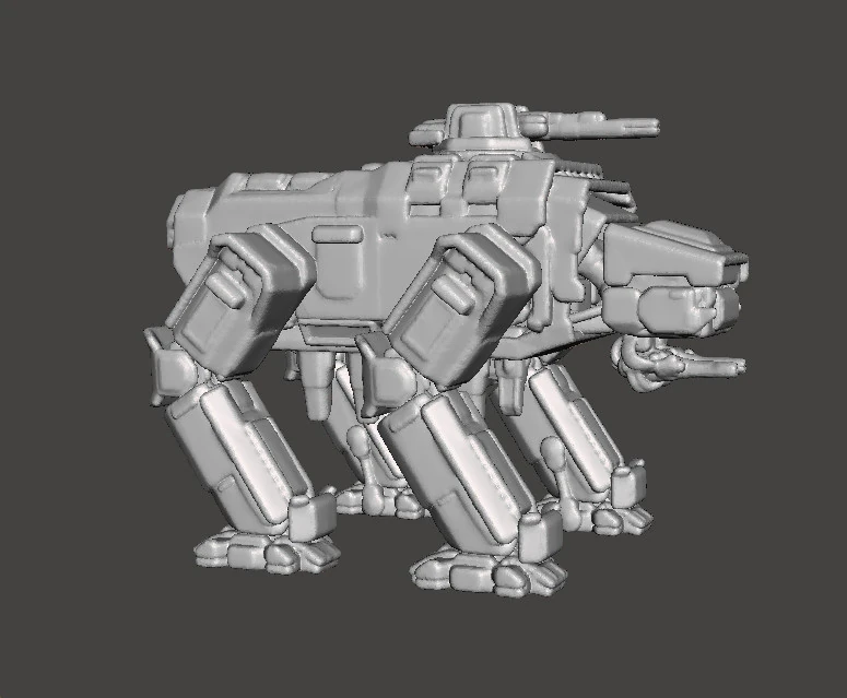 6MM SCALE AUTOMATON FACTORY WALKER MINIATURE MODELS FOR SCIFI GAMES 3D Print Model .c4d .max .obj .3ds .fbx .stl .blend 