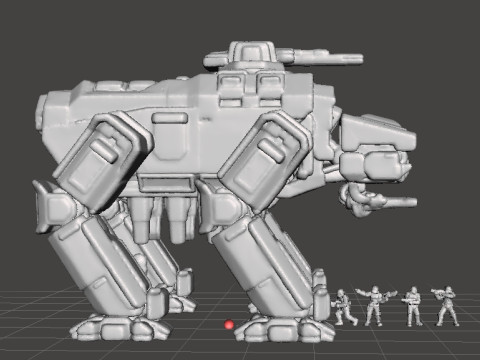 6MM SCALE AUTOMATON FACTORY WALKER MINIATURE MODELS FOR SCIFI GAMES 3D 프린트 모델