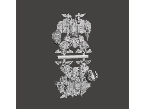 6MM SCALE VENERATED WALKING TOMBS MINIATURE MODELS FOR SCIFI GAMES Modello di stampa 3D