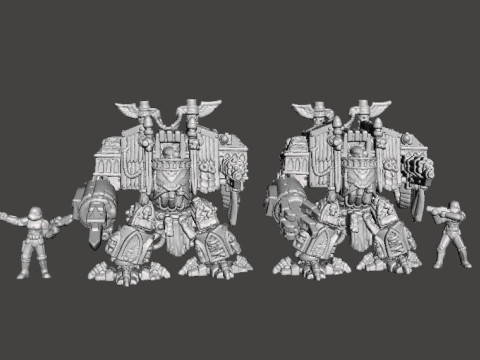 6MM SCALE VENERATED WALKING TOMBS MINIATURE MODELS FOR SCIFI GAMES 3D 打印模型