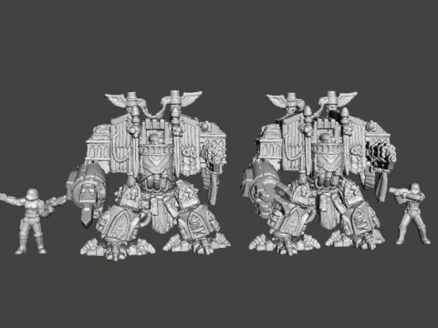 MODELLI IN MINIATURA DI TOMBE VENERATE CAMMINANTI IN SCALA DA 6 MM PER GIOCHI SCIFI Modello di stampa 3D