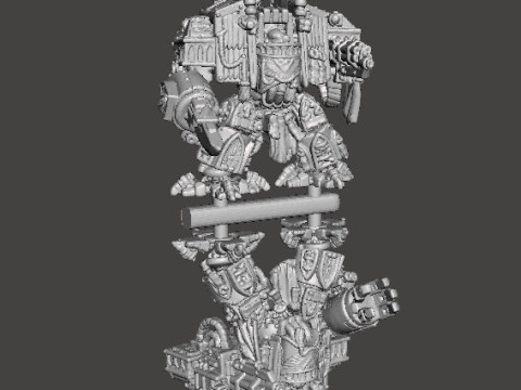 6MM SCALE VENERATED WALKING TOMBS MINIATURE MODELS FOR SCIFI GAMES 3D 打印模型