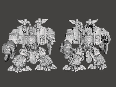 6MM SCALE VENERATED WALKING TOMBS MINIATURE MODELS FOR SCIFI GAMES 3D 打印模型