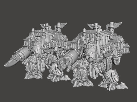 6MM SCALE VENERATED WALKING TOMBS MINIATURE MODELS FOR SCIFI GAMES 3D 打印模型