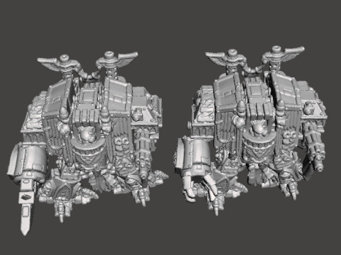 6MM SCALE VENERATED WALKING TOMBS MINIATURE MODELS FOR SCIFI GAMES 3D 打印模型