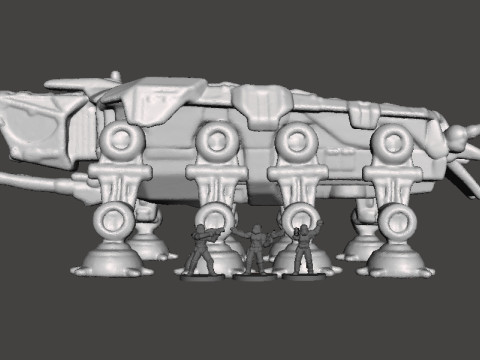 6MM SCALE AT-OT WALKER MINIATURE MODEL FOR SCIFI GAMES EPIC Modelo de Impressão 3D