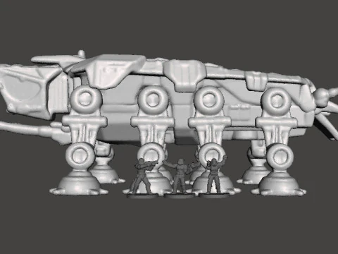 MODELLO IN MINIATURA AT-OT WALKER IN SCALA DA 6 MM PER GIOCHI SCIFI EPICI Modello di stampa 3D