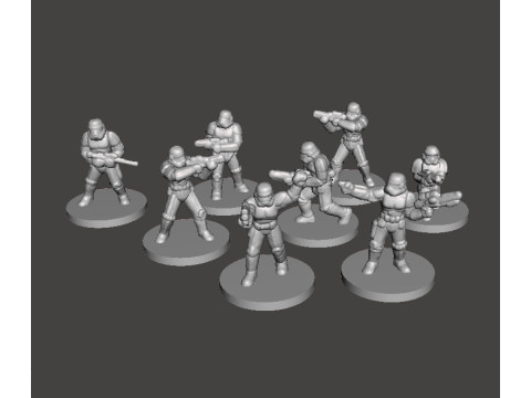 6MM SCALE SW STORMTROOPERS SET MINIATURE MODELS FOR SCIFI GAMES EPIC Modelo de Impressão 3D