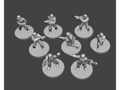 6MM SCALE SW STORMTROOPERS SET MINIATURE MODELS FOR SCIFI GAMES EPIC Model Cetak 3D