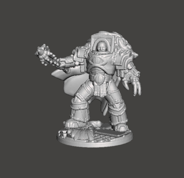 6MM SCALE HERETIC WARLORD MINIATURE MODEL FOR SCIFI OR FANTASY GAMES Modello di stampa 3D .c4d .max .obj .3ds .fbx .stl .blend 