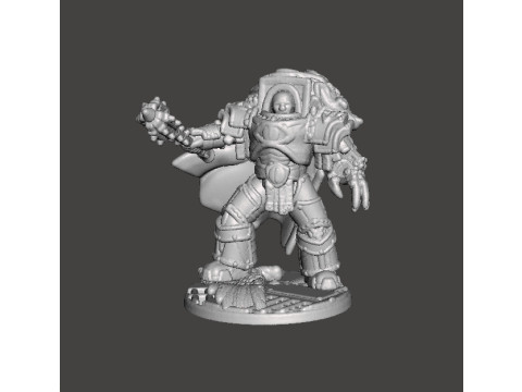 6MM SCALE HERETIC WARLORD MINIATURE MODEL FOR SCIFI OR FANTASY GAMES 3D 打印模型