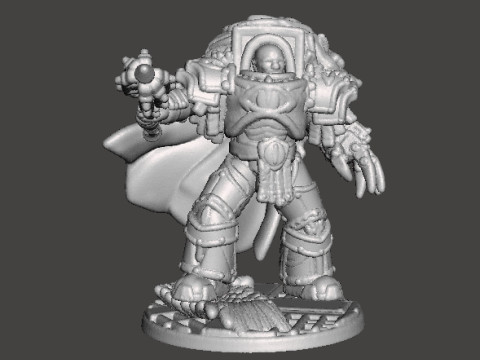 6MM SCALE HERETIC WARLORD MINIATURE MODEL FOR SCIFI OR FANTASY GAMES Modello di stampa 3D