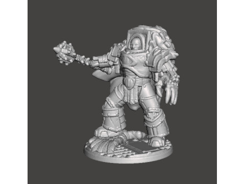 6MM SCALE HERETIC WARLORD MINIATURE MODEL FOR SCIFI OR FANTASY GAMES Modello di stampa 3D