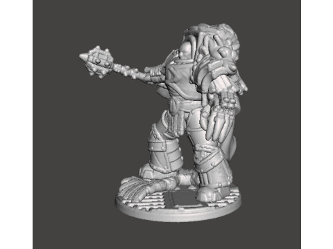 6MM SCALE HERETIC WARLORD MINIATURE MODEL FOR SCIFI OR FANTASY GAMES Modello di stampa 3D