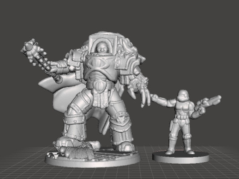 6MM SCALE HERETIC WARLORD MINIATURE MODEL FOR SCIFI OR FANTASY GAMES Modello di stampa 3D