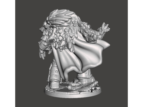 6MM SCALE HERETIC WARLORD MINIATURE MODEL FOR SCIFI OR FANTASY GAMES Modello di stampa 3D