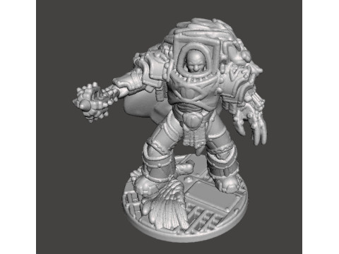 6MM SCALE HERETIC WARLORD MINIATURE MODEL FOR SCIFI OR FANTASY GAMES Modello di stampa 3D