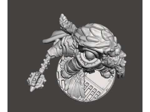 6MM SCALE HERETIC WARLORD MINIATURE MODEL FOR SCIFI OR FANTASY GAMES Modello di stampa 3D