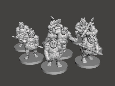 6MM SCALE SW GAMORREAN GUARDS SET MINIATURE MODELS FOR SCIFI GAMES EPIC 3D 打印模型