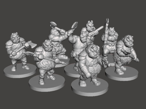 6MM SCALE SW GAMORREAN GUARDS SET MINIATURE MODELS FOR SCIFI GAMES EPIC Modello di stampa 3D