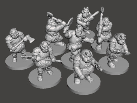 6MM SCALE SW GAMORREAN GUARDS SET MINIATURE MODELS FOR SCIFI GAMES EPIC Modello di stampa 3D