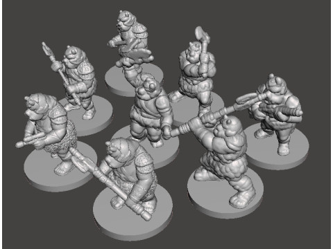 6MM SCALE SW GAMORREAN GUARDS SET MINIATURE MODELS FOR SCIFI GAMES EPIC Modello di stampa 3D