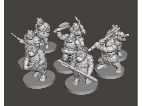 6MM SCALE SW GAMORREAN GUARDS SET MINIATURE MODELS FOR SCIFI GAMES EPIC Modello di stampa 3D