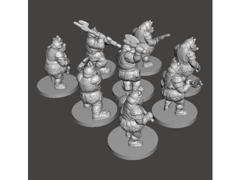 6MM SCALE SW GAMORREAN GUARDS SET MINIATURE MODELS FOR SCIFI GAMES EPIC Modello di stampa 3D