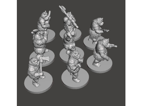 6MM SCALE SW GAMORREAN GUARDS SET MINIATURE MODELS FOR SCIFI GAMES EPIC Modello di stampa 3D