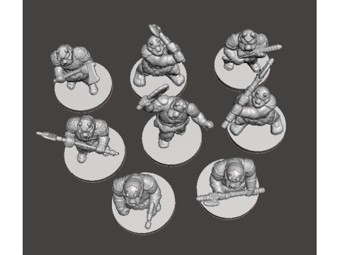 6MM SCALE SW GAMORREAN GUARDS SET MINIATURE MODELS FOR SCIFI GAMES EPIC Modello di stampa 3D