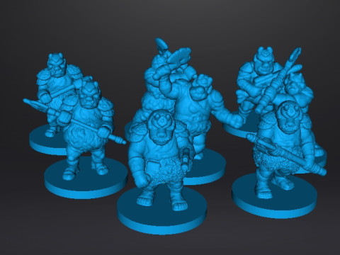 6MM SCALE SW GAMORREAN GUARDS SET MINIATURE MODELS FOR SCIFI GAMES EPIC Modello di stampa 3D