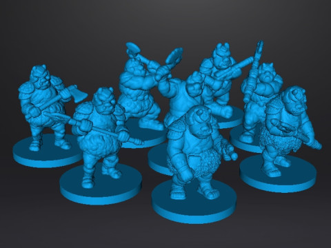 6MM SCALE SW GAMORREAN GUARDS SET MINIATURE MODELS FOR SCIFI GAMES EPIC Modello di stampa 3D