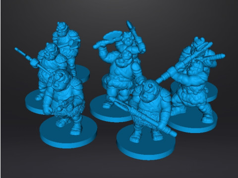 6MM SCALE SW GAMORREAN GUARDS SET MINIATURE MODELS FOR SCIFI GAMES EPIC Modello di stampa 3D