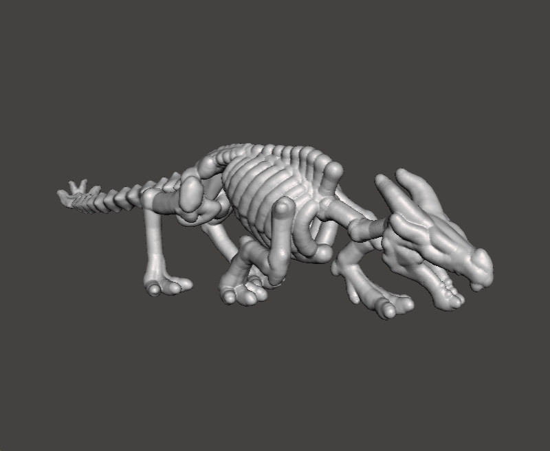 6MM SCALE KRAYT DRAGON SKELETON MINIATURE MODEL FOR SCIFI OR FANTASY GAMES EPIC 3D Druckmodell .c4d .max .obj .3ds .fbx .stl .blend