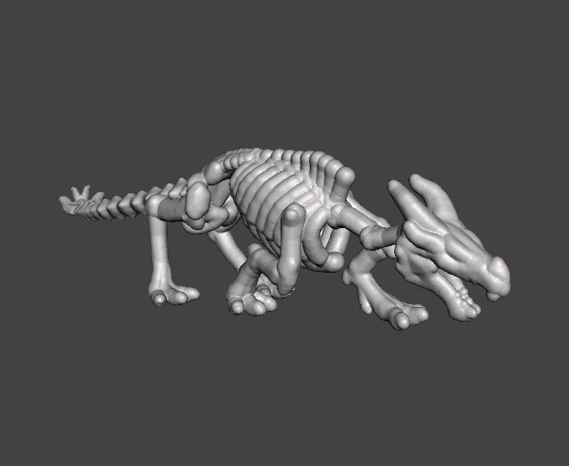 6MM SCALE KRAYT DRAGON SKELETON MINIATURE MODEL FOR SCIFI OR FANTASY GAMES EPIC 3D Print Model .c4d .max .obj .3ds .fbx .stl .blend 