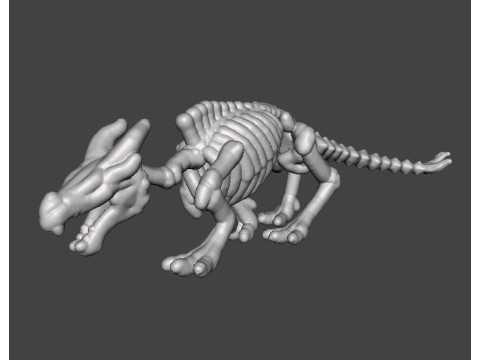 6MM SCALE KRAYT DRAGON SKELETON MINIATURE MODEL FOR SCIFI OR FANTASY GAMES EPIC 3D Druckmodell