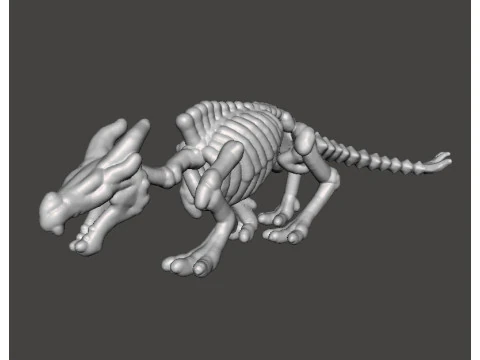 6MM SCALE KRAYT DRAGON SKELETON MINIATURE MODEL FOR SCIFI OR FANTASY GAMES EPIC 3D Print Model