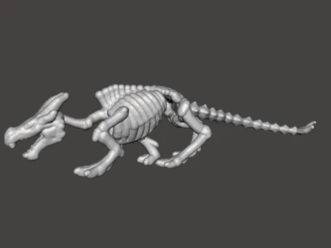 6MM SCALE KRAYT DRAGON SKELETON MINIATURE MODEL FOR SCIFI OR FANTASY GAMES EPIC 3D Print Model