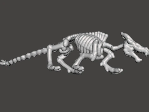 6MM SCALE KRAYT DRAGON SKELETON MINIATURE MODEL FOR SCIFI OR FANTASY GAMES EPIC 3D Print Model