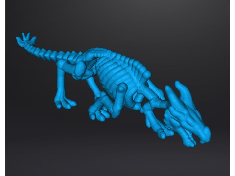 6MM SCALE KRAYT DRAGON SKELETON MINIATURE MODEL FOR SCIFI OR FANTASY GAMES EPIC 3D Druckmodell