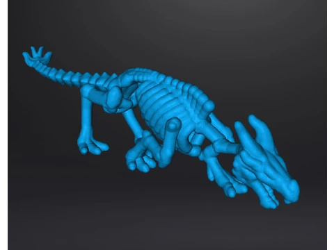 6MM SCALE KRAYT DRAGON SKELETON MINIATURE MODEL FOR SCIFI OR FANTASY GAMES EPIC 3D Print Model