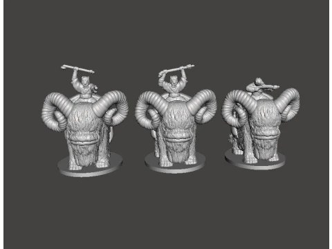 MODEL MINIATUR SW TUSKEN SKALA 6 MM PADA BANTHA SET UNTUK EPIC GAMES SCIFI Model Cetak 3D