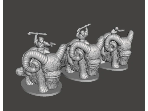 ESCALA DE 6MM SW TUSKEN NO CONJUNTO DE BANTHA MODELOS EM MINIATURA PARA JOGOS SCIFI &Eacute;PICOS Modelo de Impressão 3D