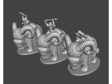 ESCALA DE 6MM SW TUSKEN NO CONJUNTO DE BANTHA MODELOS EM MINIATURA PARA JOGOS SCIFI &Eacute;PICOS Modelo de Impressão 3D