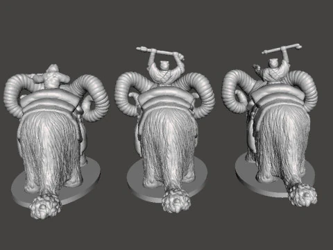 ESCALA DE 6MM SW TUSKEN NO CONJUNTO DE BANTHA MODELOS EM MINIATURA PARA JOGOS SCIFI &Eacute;PICOS Modelo de Impressão 3D