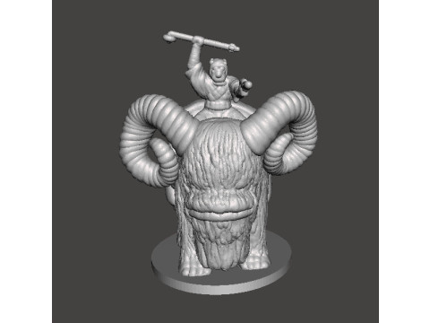 6MM SCALE SW TUSKEN ON BANTHA SET MINIATURE MODELS FOR SCIFI GAMES EPIC Model do druku 3D